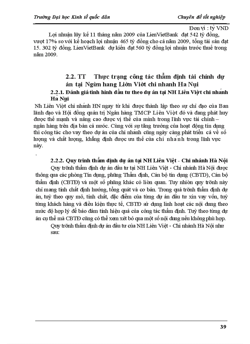 image for page Thẩm định tài chính dự án đầu tư tại các NHTM