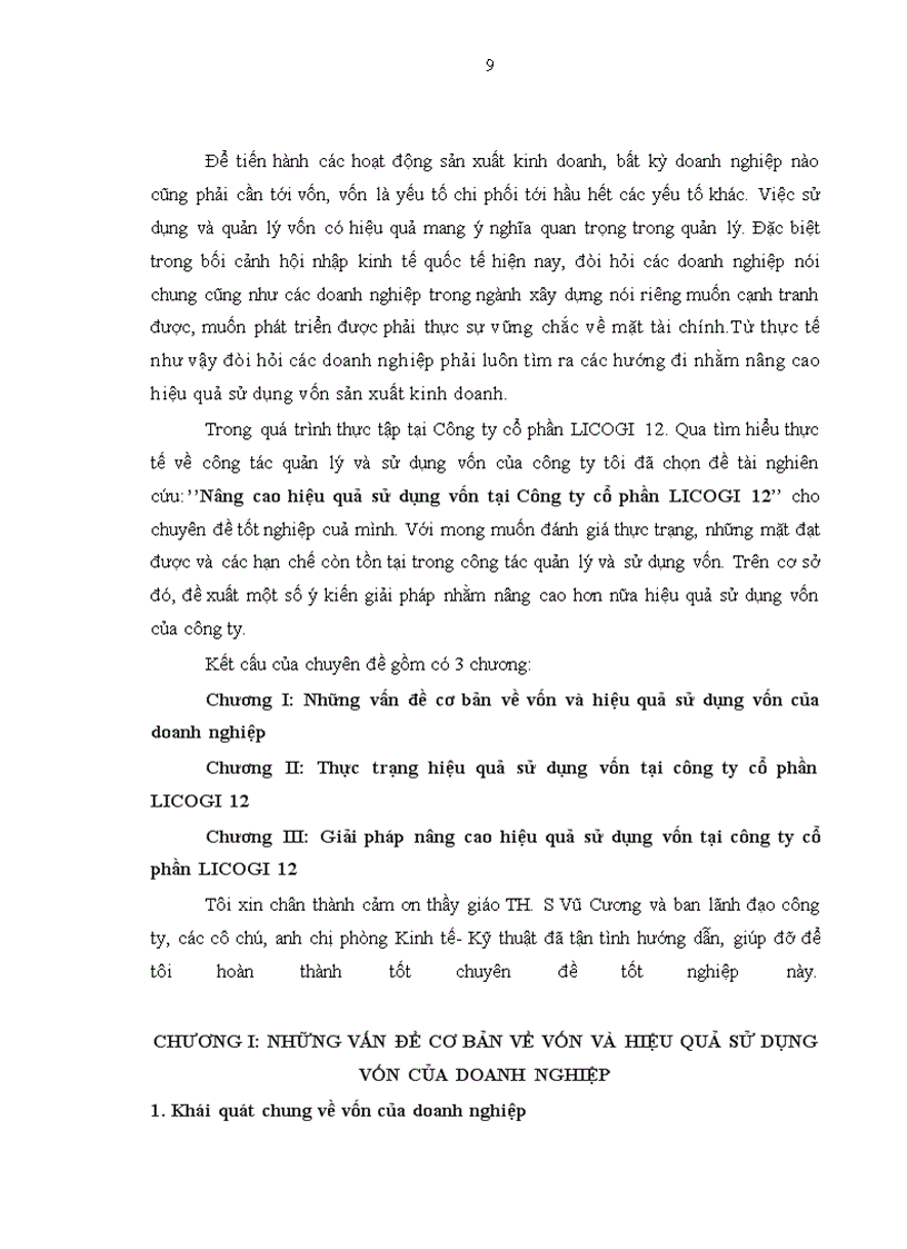 image for page Nâng cao hiệu quả sử dụng vốn tại công ty cổ phần licogi 12