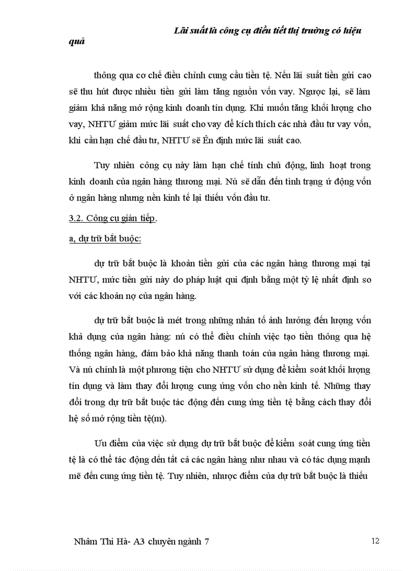 image for page Lái suất ngân hàng thương maị là một trong những công cụ điều tiết có hiệu quả trong nền kinh tế thị trường