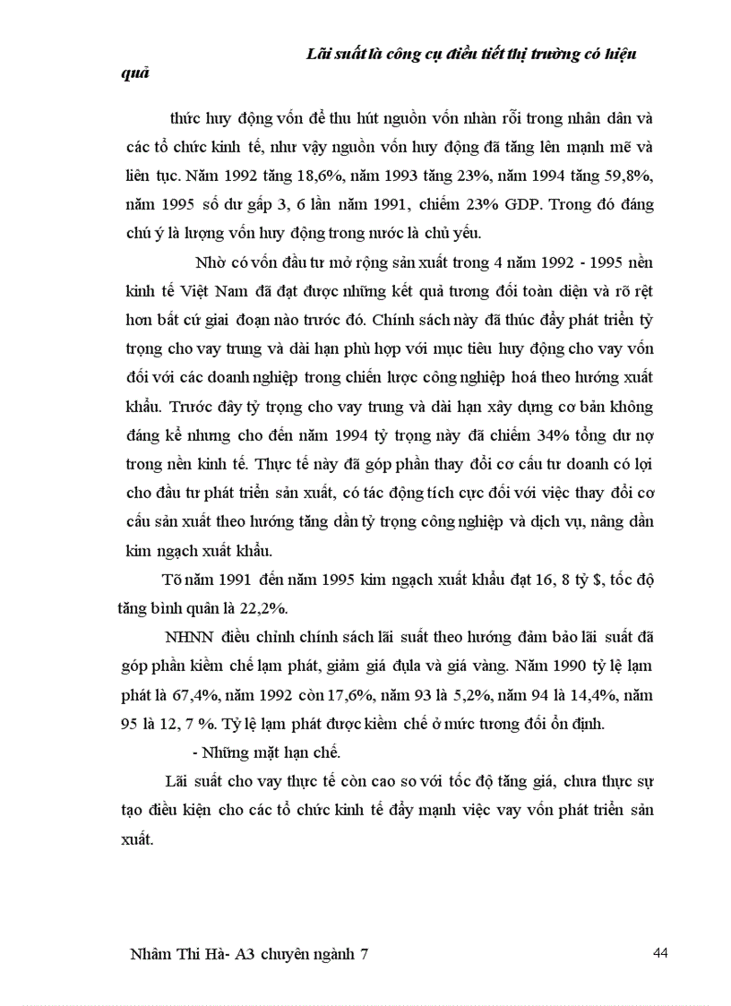 image for page Lái suất ngân hàng thương maị là một trong những công cụ điều tiết có hiệu quả trong nền kinh tế thị trường
