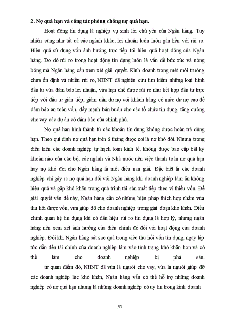 image for page Nợ quá hạn và những giải pháp nhằm ngăn ngừa, hạn chế và xử lý nợ quá hạn trong kinh doanh tín dụng của các ngân hàng thương mại