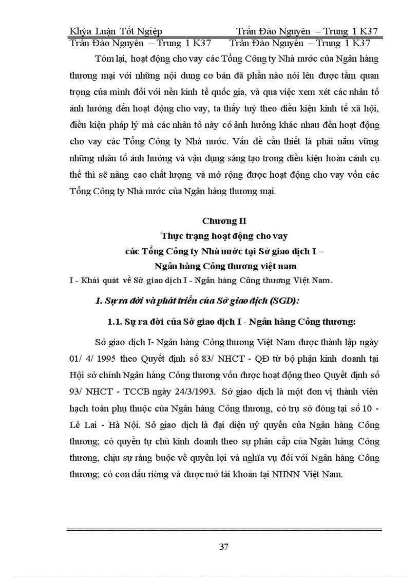 image for page Giải pháp nhằm mở rộng hoạt động cho vay các Tổng Công Ty Nhà nước tại Sở giao dịch I - Ngân hàng Công thương Việt Nam