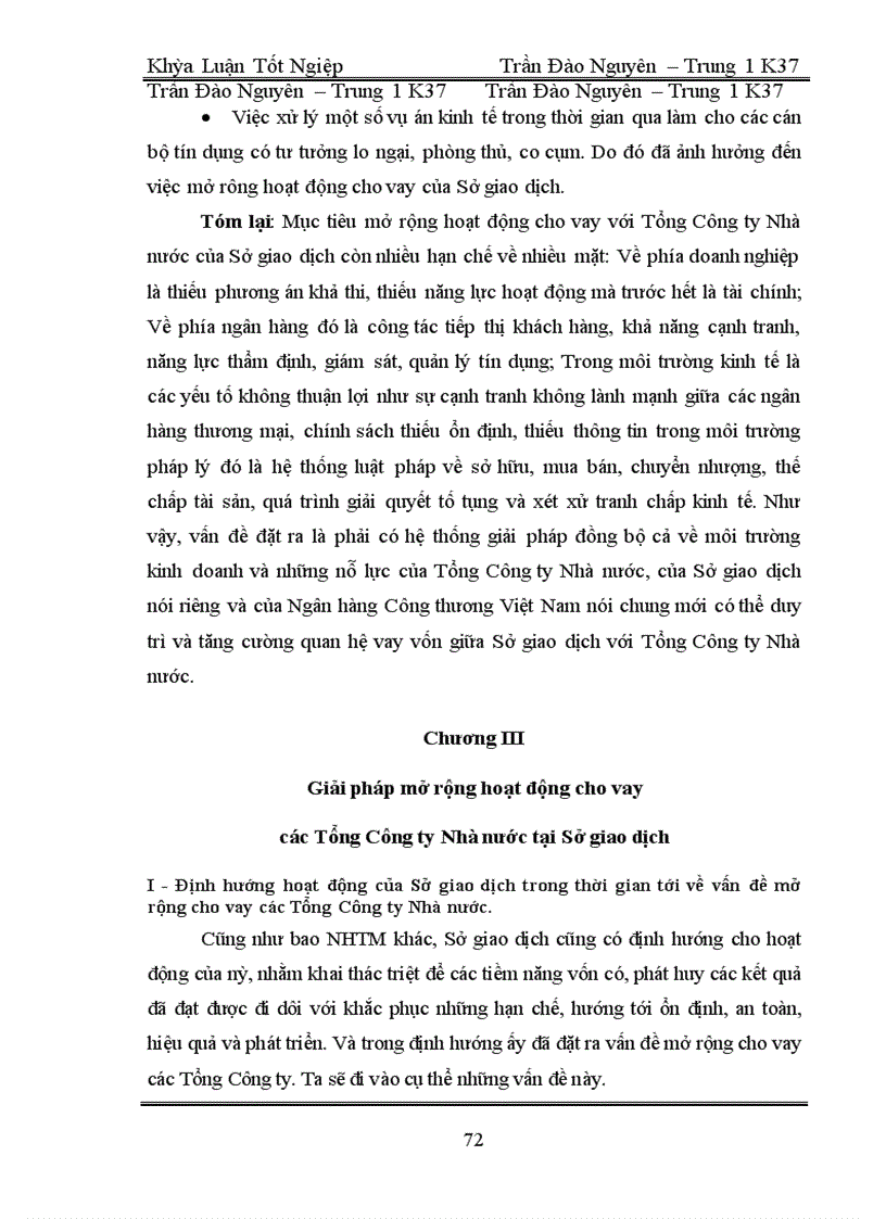 image for page Giải pháp nhằm mở rộng hoạt động cho vay các Tổng Công Ty Nhà nước tại Sở giao dịch I - Ngân hàng Công thương Việt Nam