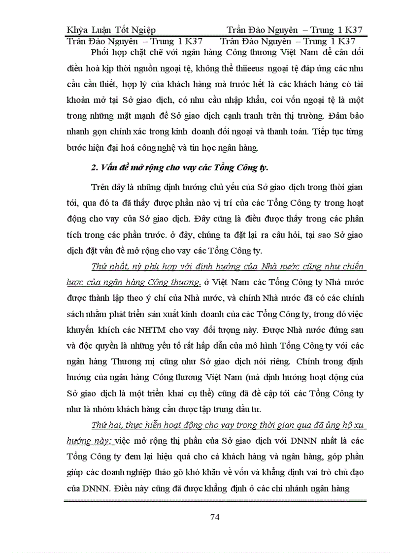 image for page Giải pháp nhằm mở rộng hoạt động cho vay các Tổng Công Ty Nhà nước tại Sở giao dịch I - Ngân hàng Công thương Việt Nam