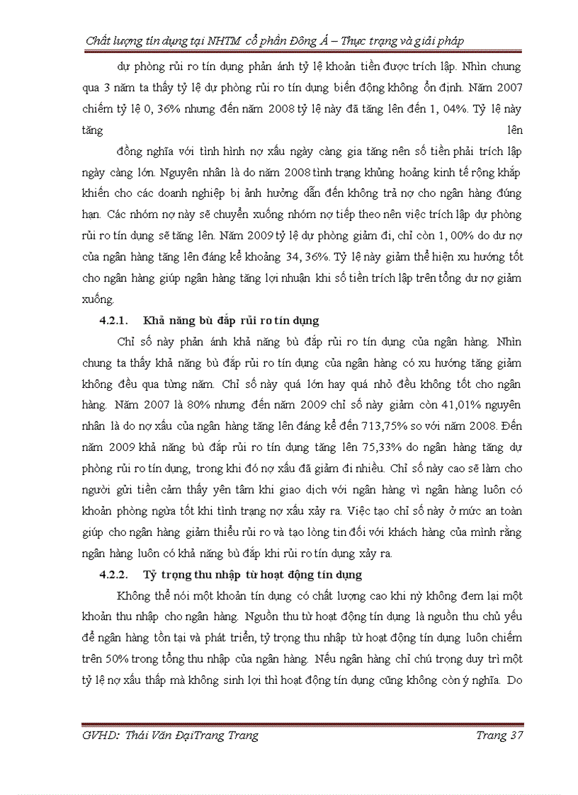 image for page Chất lượng tín dụng tại Ngân hàng thương mại cổ phần Đông Á – Thực trạng và giải pháp