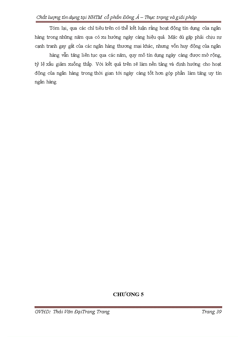 image for page Chất lượng tín dụng tại Ngân hàng thương mại cổ phần Đông Á – Thực trạng và giải pháp