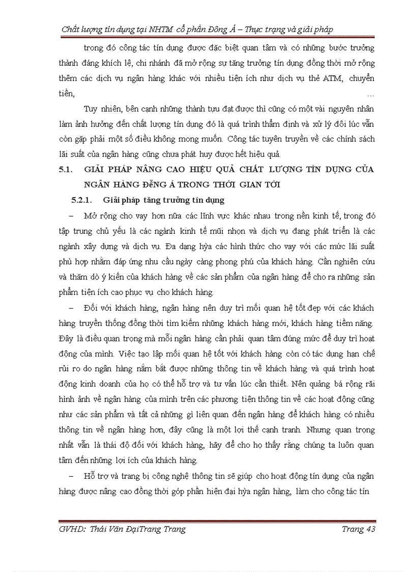 image for page Chất lượng tín dụng tại Ngân hàng thương mại cổ phần Đông Á – Thực trạng và giải pháp