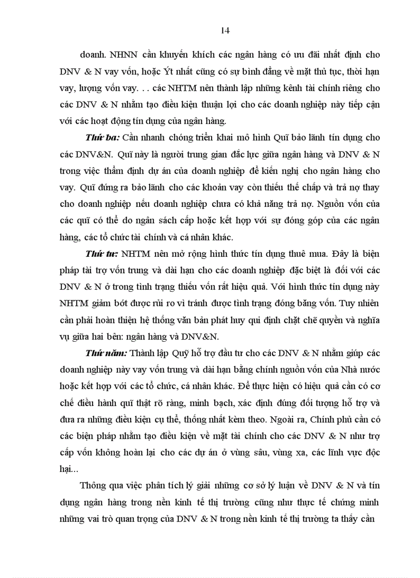 image for page Giải pháp tín dụng ngân hàng nhằm phát triển DNV&N tại VP Bank