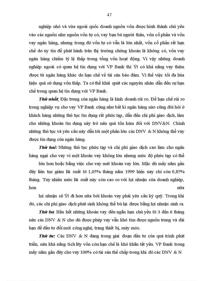 image for page Giải pháp tín dụng ngân hàng nhằm phát triển DNV&N tại VP Bank