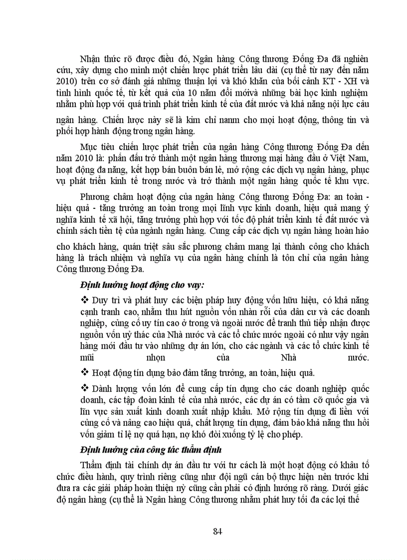 image for page Giải pháp nâng cao chất lượng thẩm định tài chính dự án đầu tư tại Ngân hàng Công thương Đống Đa