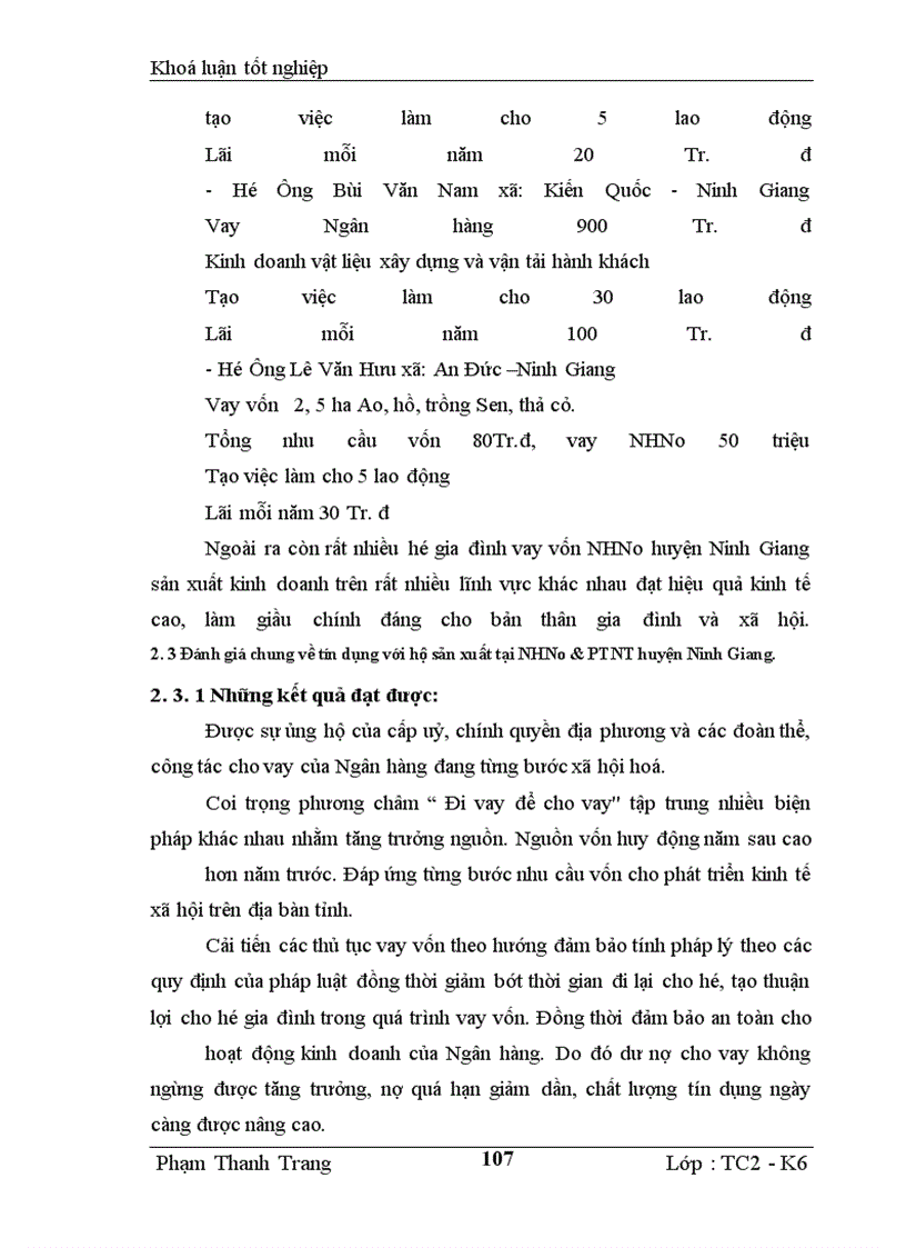 image for page Giải pháp nâng cao hiệu quả Tín dụng đối với hộ sản xuất tại Ngân hàng nông nghiệp & phát triển nông thôn huyện Ninh Giang