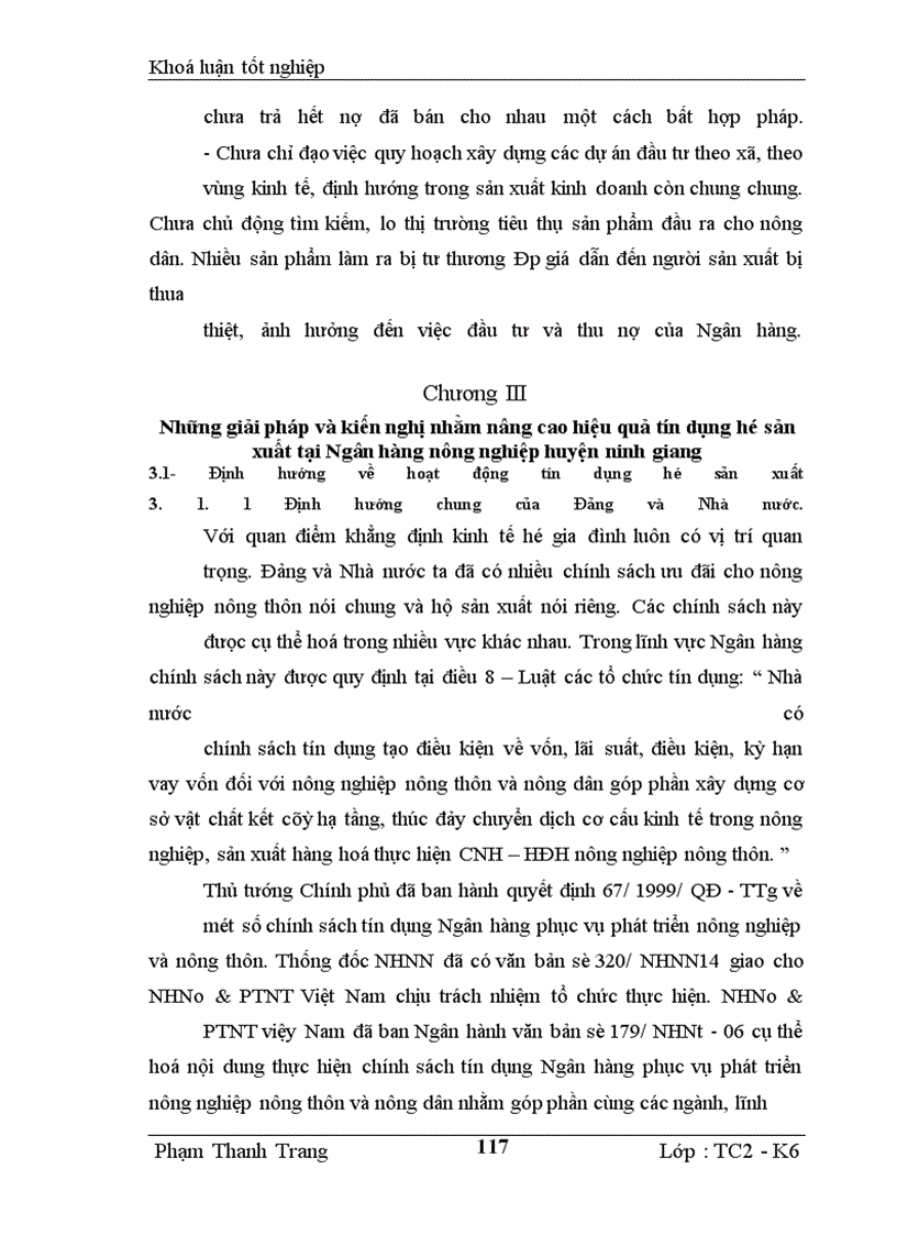 image for page Giải pháp nâng cao hiệu quả Tín dụng đối với hộ sản xuất tại Ngân hàng nông nghiệp & phát triển nông thôn huyện Ninh Giang