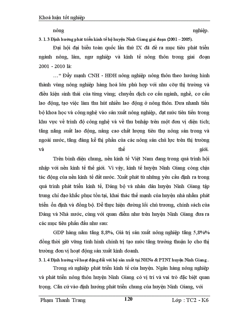 image for page Giải pháp nâng cao hiệu quả Tín dụng đối với hộ sản xuất tại Ngân hàng nông nghiệp & phát triển nông thôn huyện Ninh Giang