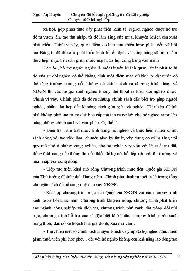 image for page Giải pháp nâng cao hiệu quả tín dụng đối với người nghèo tại ngân hàng chính sách xá hội