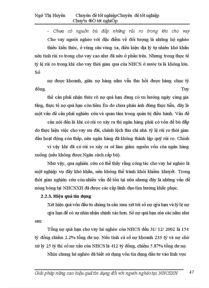 image for page Giải pháp nâng cao hiệu quả tín dụng đối với người nghèo tại ngân hàng chính sách xá hội