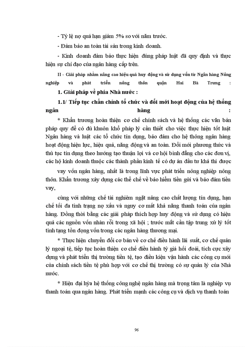 image for page Một số giải pháp nhằm nâng cao hiệu quả huy động vốn và sử dụng vốn tại Ngân hàng nông nghiệp và Phát triển nông thôn quận Hai Bà Trưng.