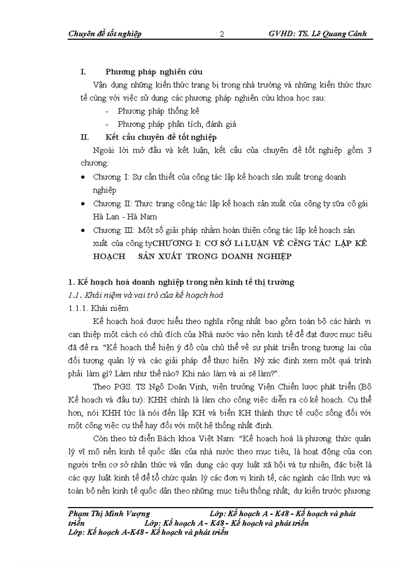 image for page Giải pháp hoàn thiện công tác lập kế hoạch sản xuất tại công ty sữa cô gái Hà Lan - Hà Nam (FrieslandCampina Hanam)