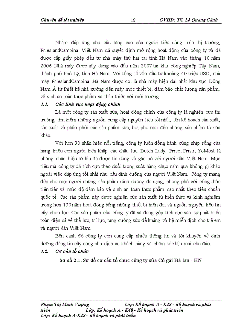 image for page Giải pháp hoàn thiện công tác lập kế hoạch sản xuất tại công ty sữa cô gái Hà Lan - Hà Nam (FrieslandCampina Hanam)