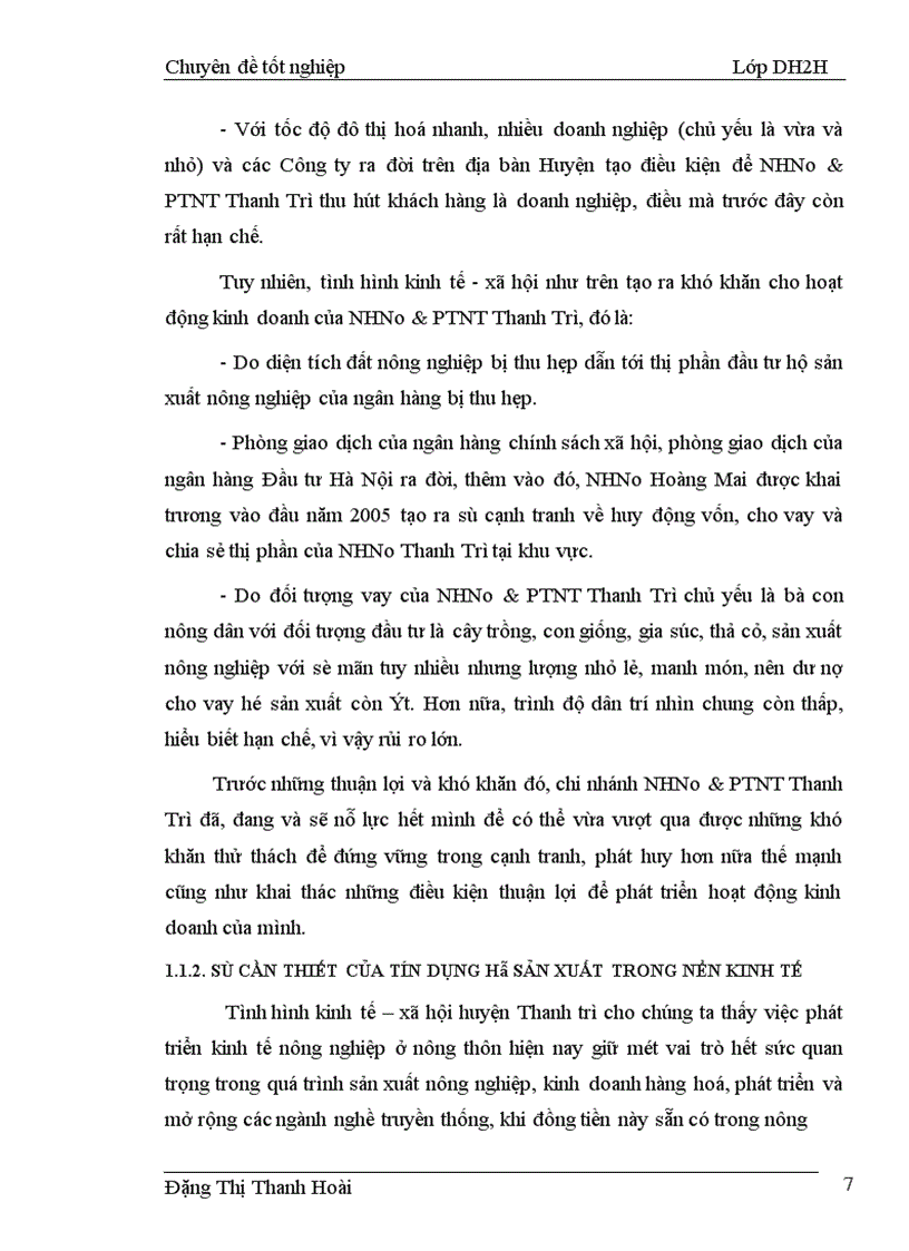 image for page Một số giải pháp nhằm nâng cao hiệu quả cho vay hộ sản xuất tại Ngân hàng nông nghiệp và Phát triển nông thôn huyện Thanh Trì