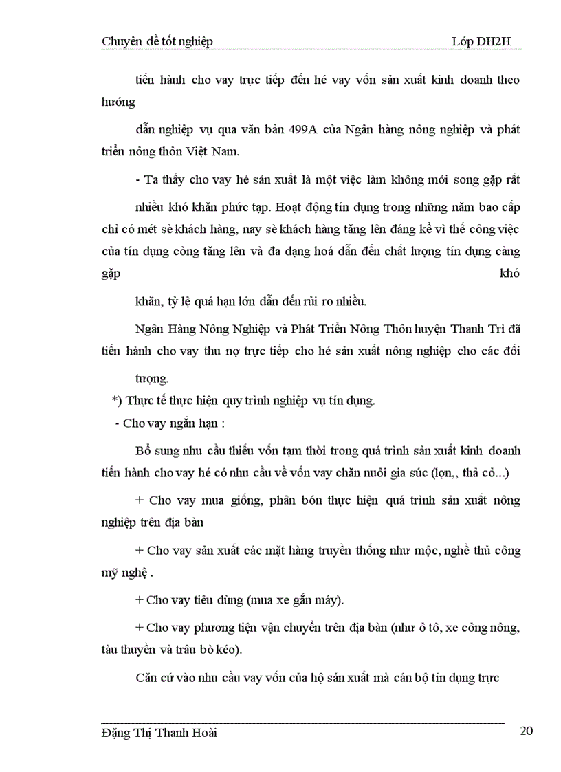 image for page Một số giải pháp nhằm nâng cao hiệu quả cho vay hộ sản xuất tại Ngân hàng nông nghiệp và Phát triển nông thôn huyện Thanh Trì