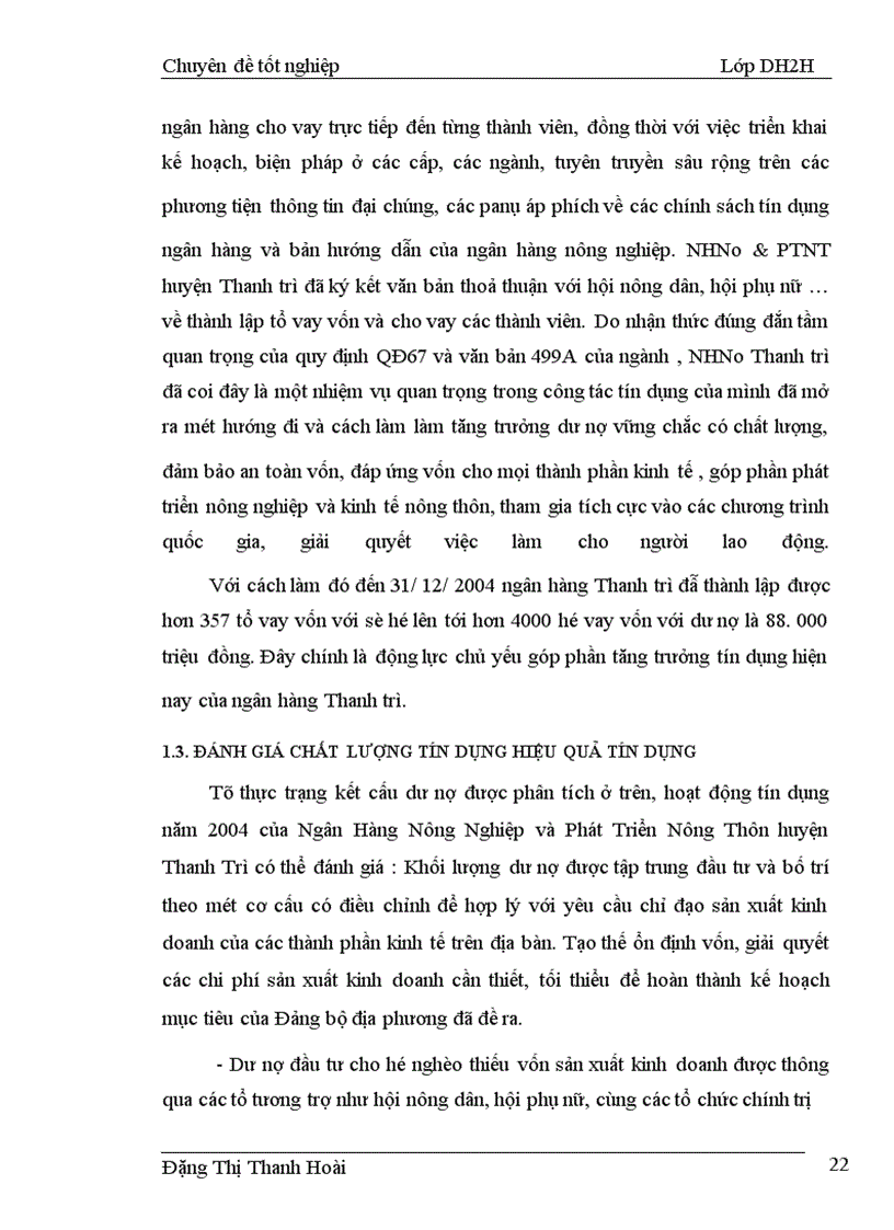 image for page Một số giải pháp nhằm nâng cao hiệu quả cho vay hộ sản xuất tại Ngân hàng nông nghiệp và Phát triển nông thôn huyện Thanh Trì