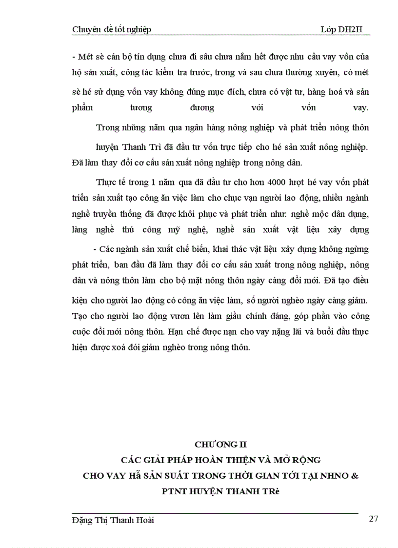 image for page Một số giải pháp nhằm nâng cao hiệu quả cho vay hộ sản xuất tại Ngân hàng nông nghiệp và Phát triển nông thôn huyện Thanh Trì
