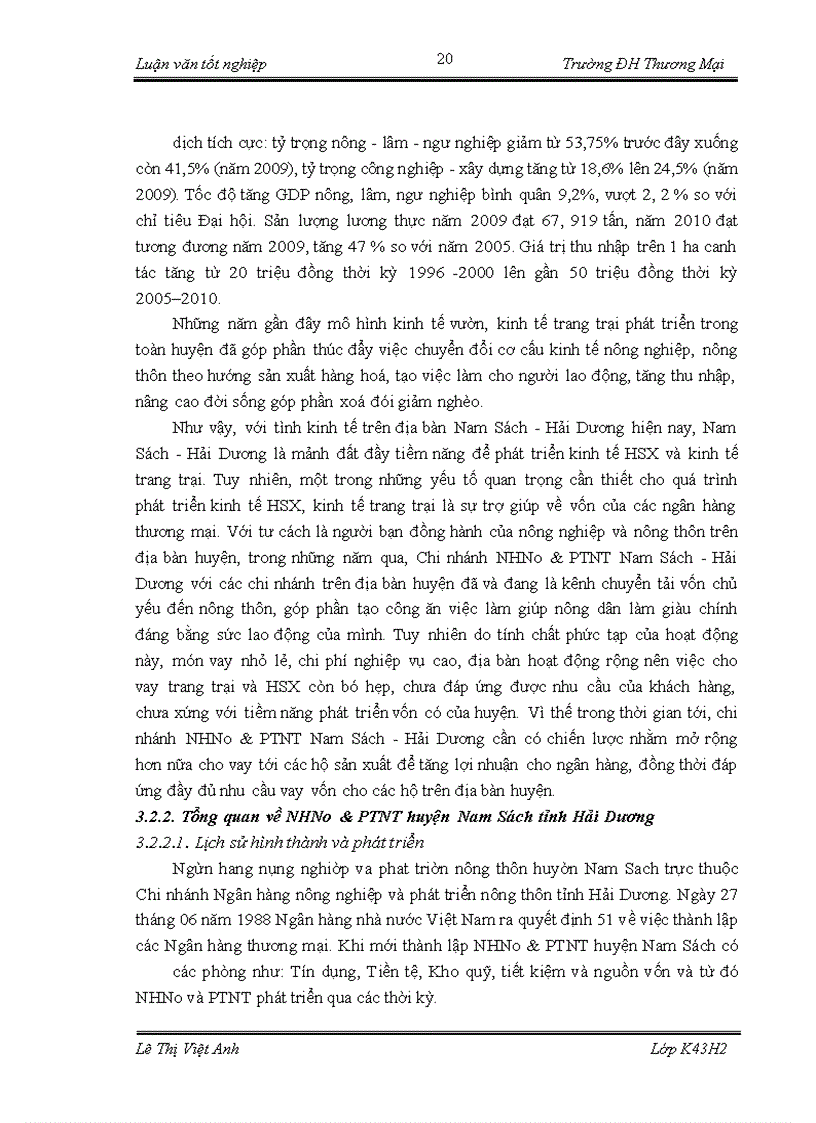 image for page Cho vay trang trại và hộ sản xuất của chi nhánh Ngân hàng Nông nghiệp và Phát Triển Nông Thôn chi nhánh Nam Sách - Hải Dương