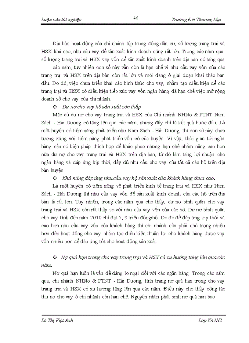 image for page Cho vay trang trại và hộ sản xuất của chi nhánh Ngân hàng Nông nghiệp và Phát Triển Nông Thôn chi nhánh Nam Sách - Hải Dương