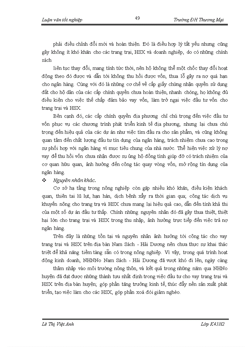 image for page Cho vay trang trại và hộ sản xuất của chi nhánh Ngân hàng Nông nghiệp và Phát Triển Nông Thôn chi nhánh Nam Sách - Hải Dương