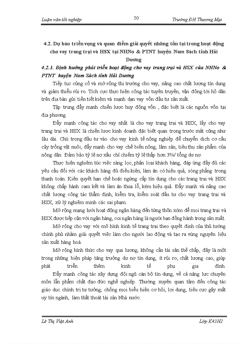 image for page Cho vay trang trại và hộ sản xuất của chi nhánh Ngân hàng Nông nghiệp và Phát Triển Nông Thôn chi nhánh Nam Sách - Hải Dương