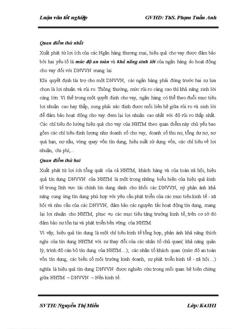 image for page Nâng cao hiệu quả cho vay DNVVN tại Ngân hàng TMCP Công Thương Việt Nam chi nhánh Tây Hà Nội