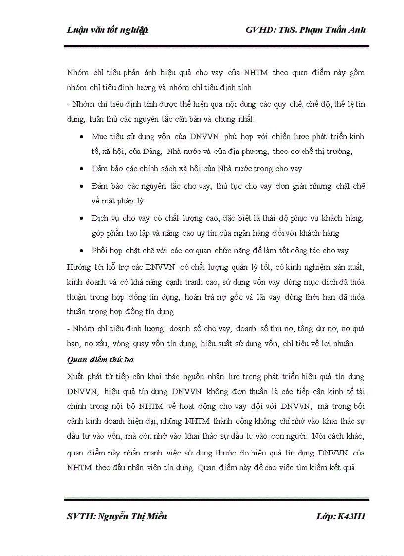 image for page Nâng cao hiệu quả cho vay DNVVN tại Ngân hàng TMCP Công Thương Việt Nam chi nhánh Tây Hà Nội