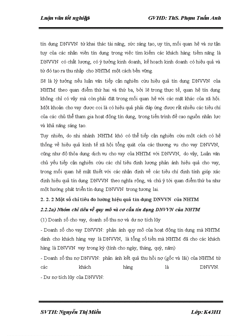 image for page Nâng cao hiệu quả cho vay DNVVN tại Ngân hàng TMCP Công Thương Việt Nam chi nhánh Tây Hà Nội