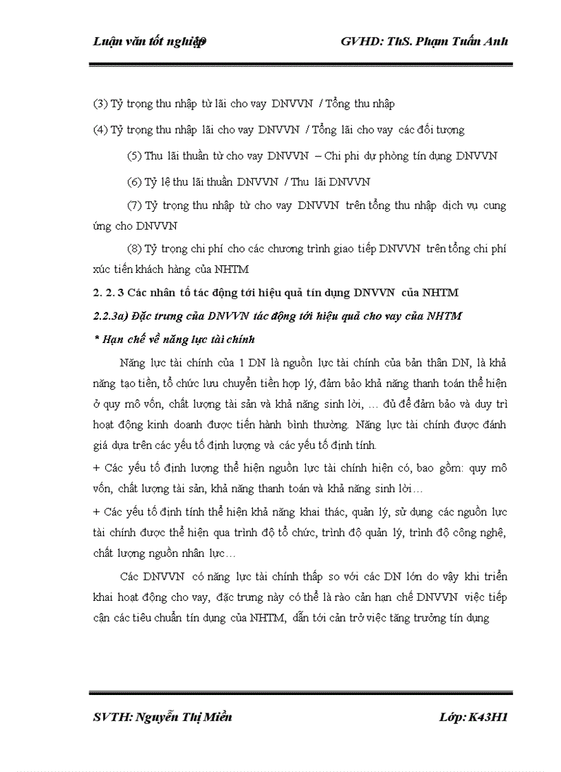 image for page Nâng cao hiệu quả cho vay DNVVN tại Ngân hàng TMCP Công Thương Việt Nam chi nhánh Tây Hà Nội