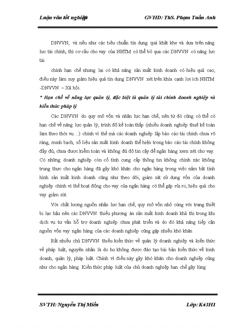 image for page Nâng cao hiệu quả cho vay DNVVN tại Ngân hàng TMCP Công Thương Việt Nam chi nhánh Tây Hà Nội
