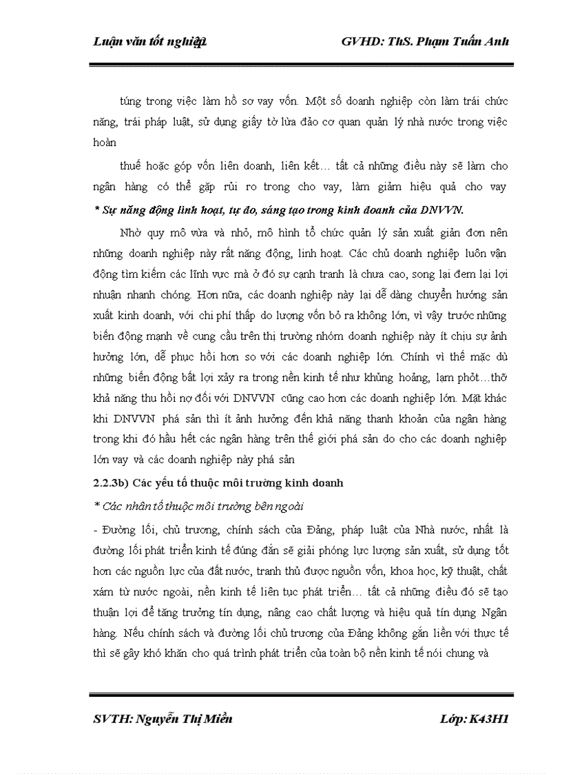 image for page Nâng cao hiệu quả cho vay DNVVN tại Ngân hàng TMCP Công Thương Việt Nam chi nhánh Tây Hà Nội