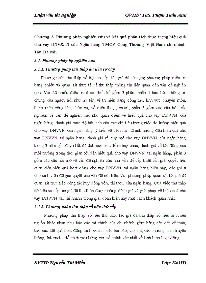 image for page Nâng cao hiệu quả cho vay DNVVN tại Ngân hàng TMCP Công Thương Việt Nam chi nhánh Tây Hà Nội