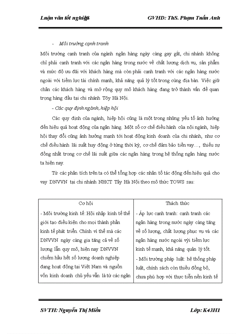 image for page Nâng cao hiệu quả cho vay DNVVN tại Ngân hàng TMCP Công Thương Việt Nam chi nhánh Tây Hà Nội