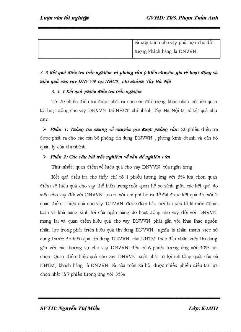 image for page Nâng cao hiệu quả cho vay DNVVN tại Ngân hàng TMCP Công Thương Việt Nam chi nhánh Tây Hà Nội