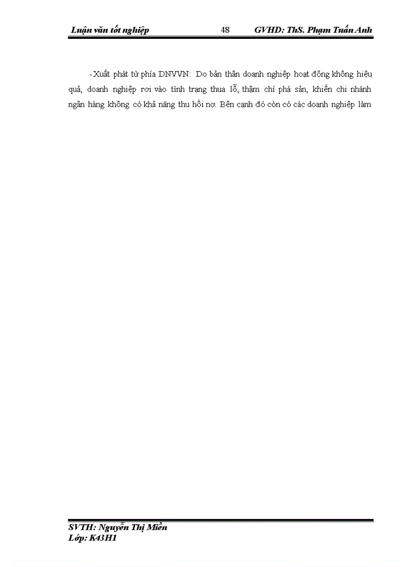 image for page Nâng cao hiệu quả cho vay DNVVN tại Ngân hàng TMCP Công Thương Việt Nam chi nhánh Tây Hà Nội