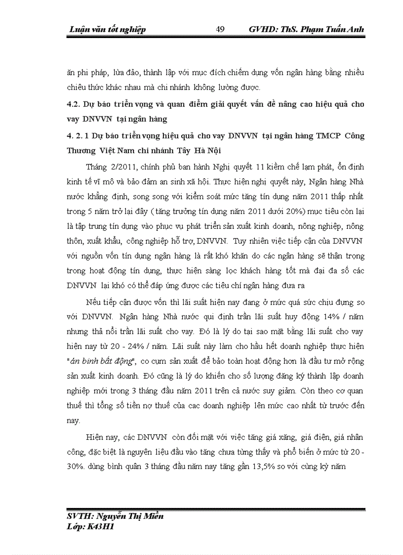 image for page Nâng cao hiệu quả cho vay DNVVN tại Ngân hàng TMCP Công Thương Việt Nam chi nhánh Tây Hà Nội