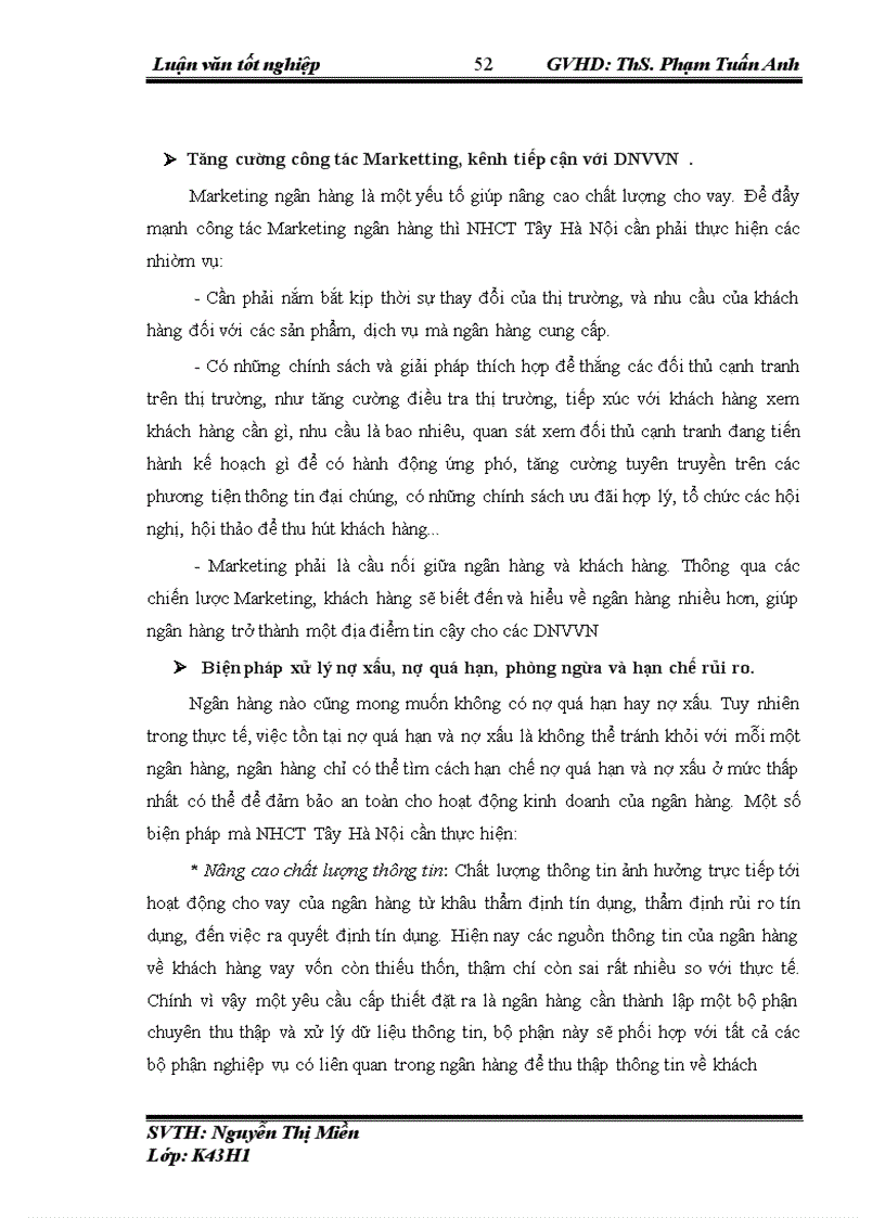 image for page Nâng cao hiệu quả cho vay DNVVN tại Ngân hàng TMCP Công Thương Việt Nam chi nhánh Tây Hà Nội