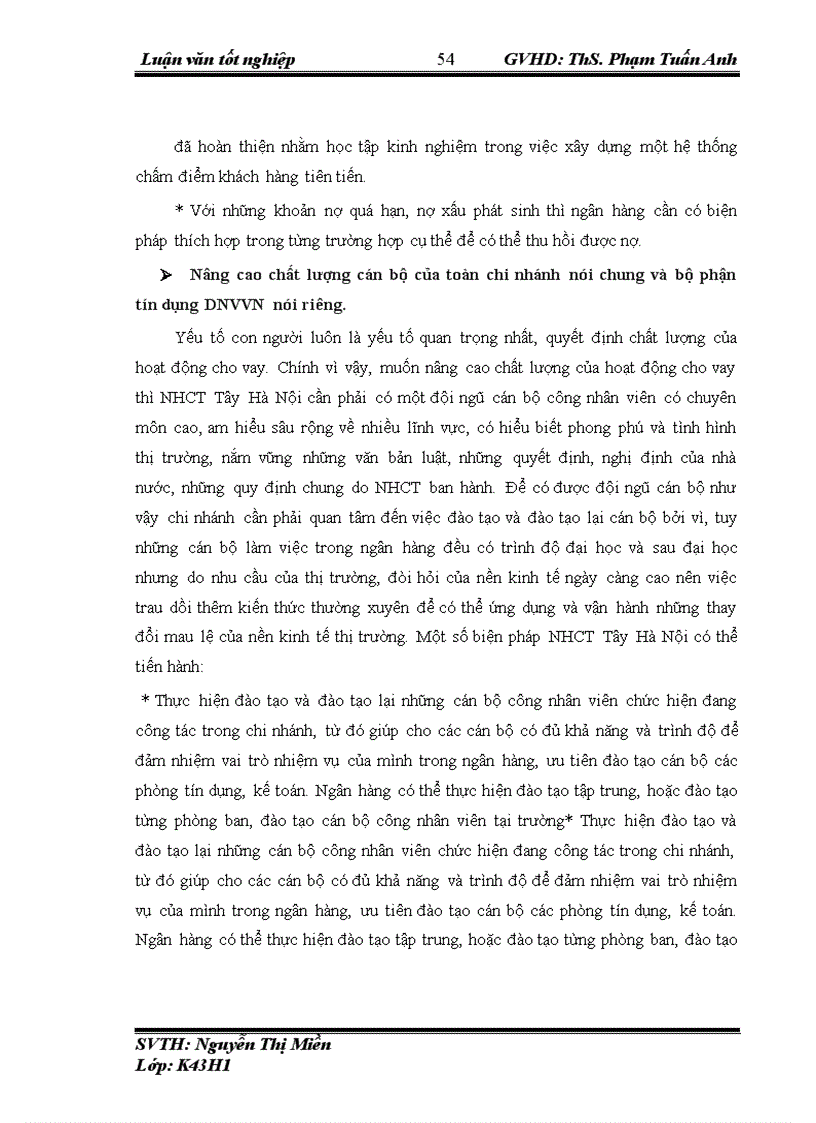 image for page Nâng cao hiệu quả cho vay DNVVN tại Ngân hàng TMCP Công Thương Việt Nam chi nhánh Tây Hà Nội