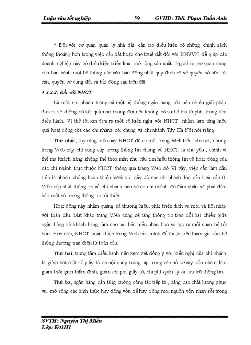 image for page Nâng cao hiệu quả cho vay DNVVN tại Ngân hàng TMCP Công Thương Việt Nam chi nhánh Tây Hà Nội