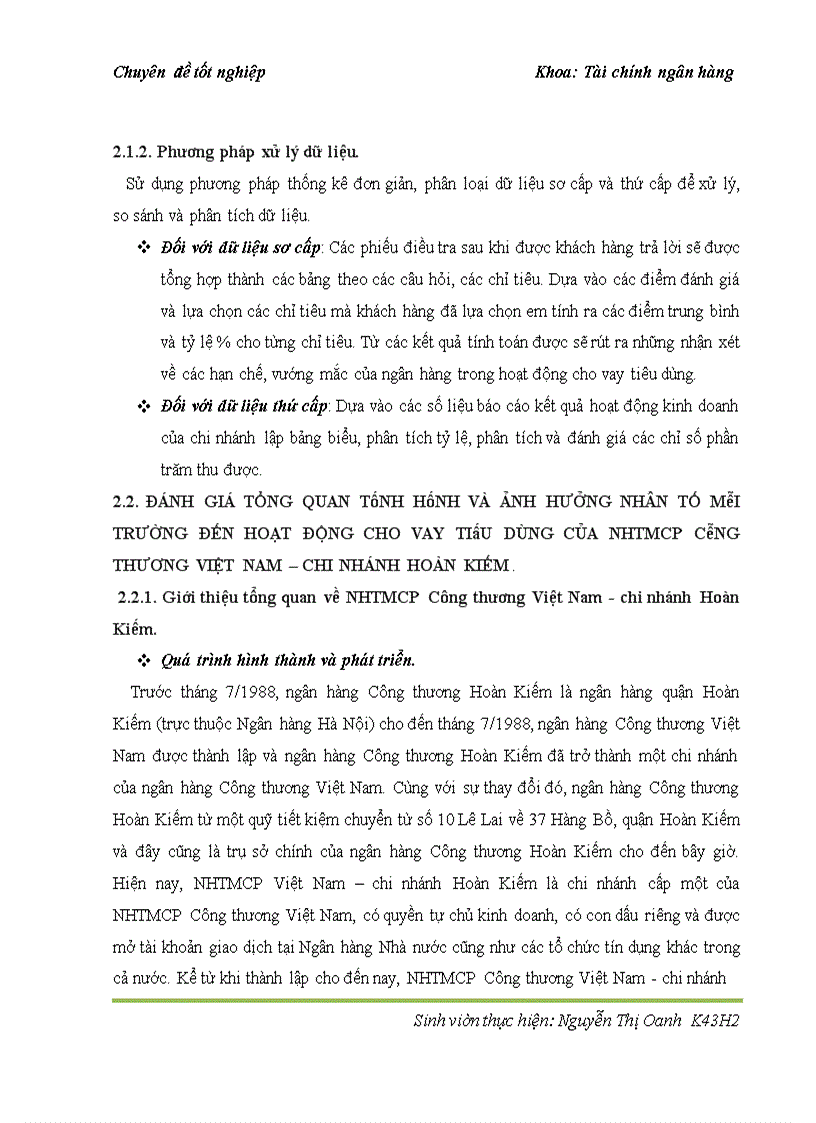 image for page Cho vay tiêu dùng tại ngân hàng thương mại cổ phần Công thương Việt Nam – chi nhánh Hoàn Kiếm