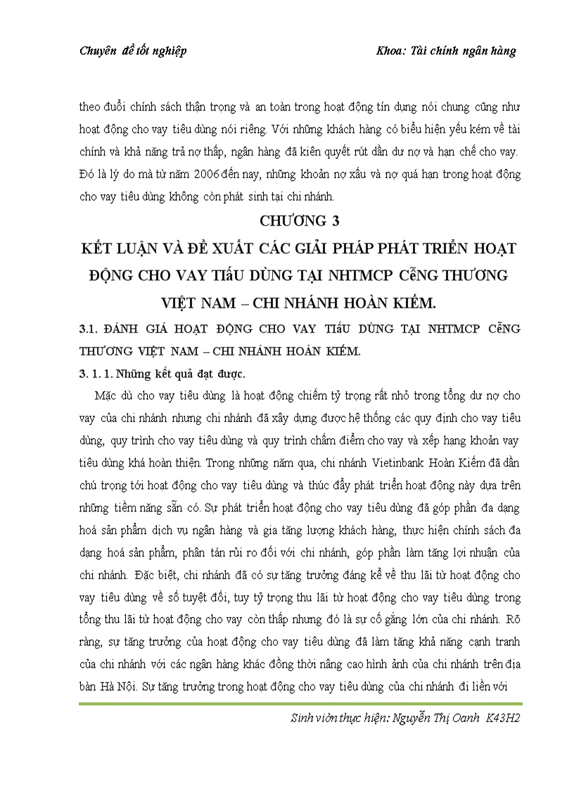 image for page Cho vay tiêu dùng tại ngân hàng thương mại cổ phần Công thương Việt Nam – chi nhánh Hoàn Kiếm