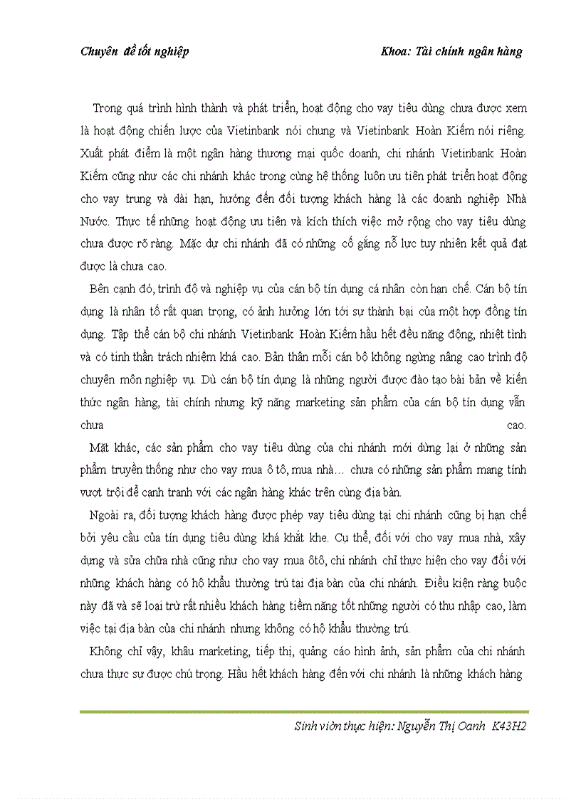 image for page Cho vay tiêu dùng tại ngân hàng thương mại cổ phần Công thương Việt Nam – chi nhánh Hoàn Kiếm