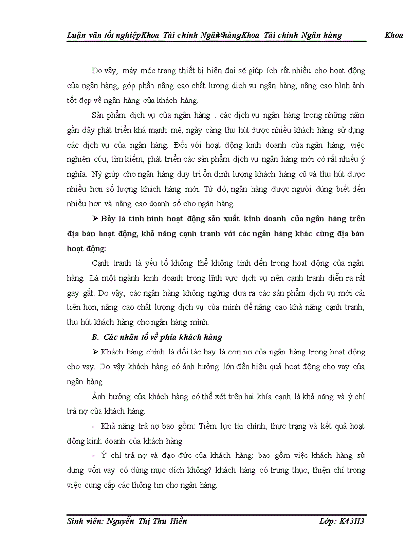 image for page Hiệu quả hoạt động cho vay tại Ngân hàng thương mại cổ phần Ngoại thương Việt Nam chi nhánh Thái Bình