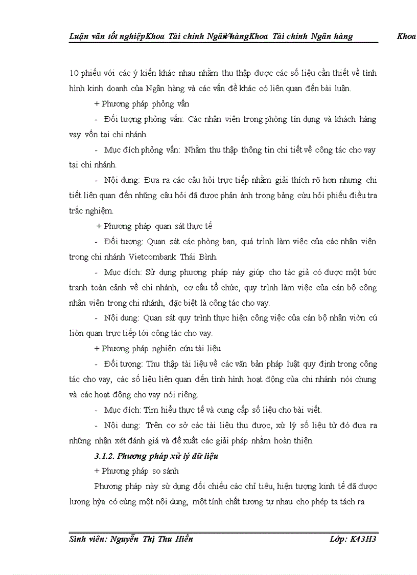 image for page Hiệu quả hoạt động cho vay tại Ngân hàng thương mại cổ phần Ngoại thương Việt Nam chi nhánh Thái Bình