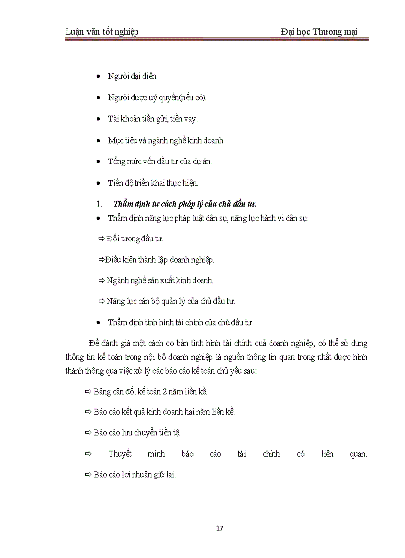 image for page Một số giải pháp nhằm hoàn thiện công tác thẩm định dự án đầu tư tại BIDV – Chi nhánh Quang Trung